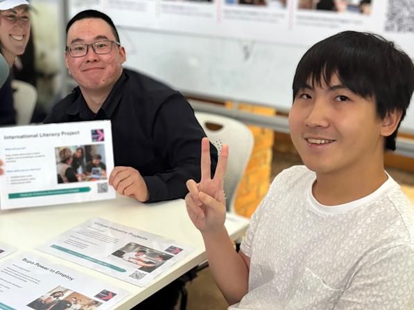 Students at a table